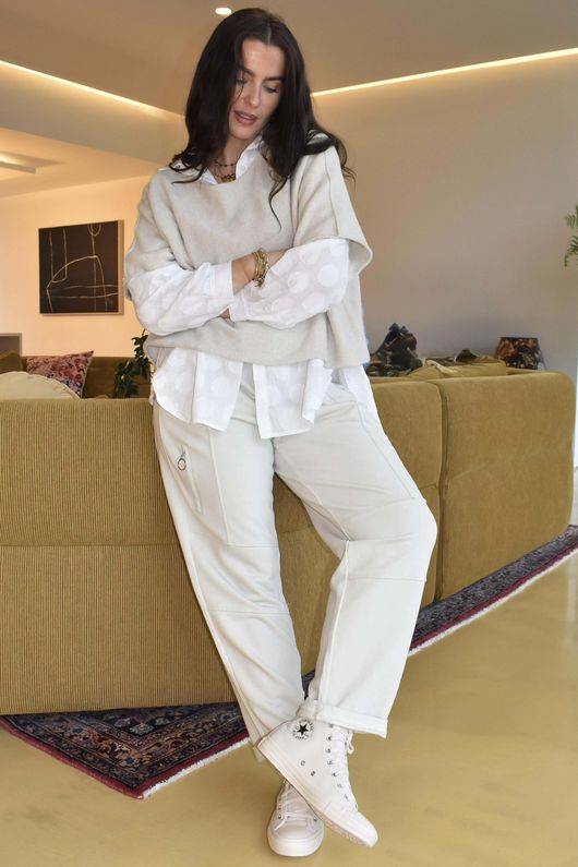 Anine Soft Touch Zip Jogger Washed Stone /78 